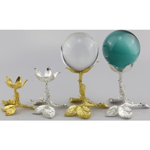 Metal Display Stand for Crystal Glass Lens Ball Large Divination Photography Lensball Base 60mm 80mm Magic Sphere Globe Holder