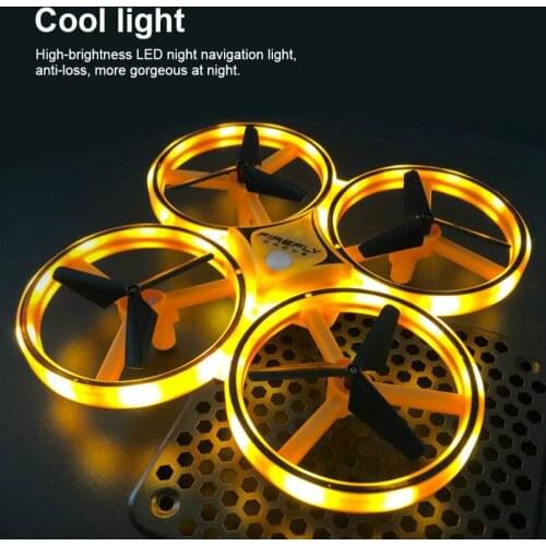 Mini Quadcopter Induction Drone Smart Watch Remote Sensing Gesture Aircraft UFO Somatosensory Noctilucent Interaction uav