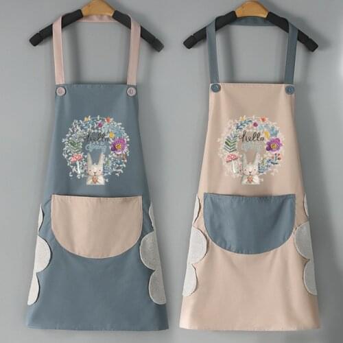 Sleeveless Apron Fashion Apron Waterproof And Oil-proof Housework Apron Can Wipe Hands Kitchen Apron Printing
