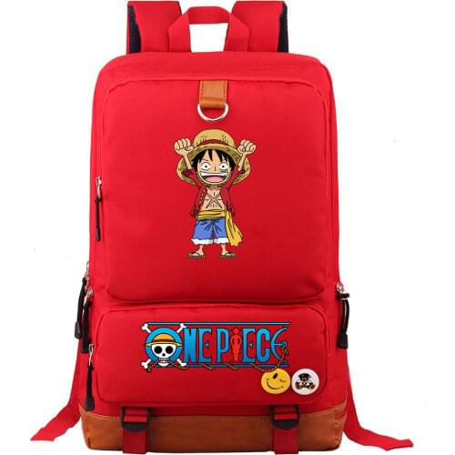 Fashion Anmie Cartoon One Piece Boy Girl Book School Bag Women Bagpack Teenagers Schoolbags Men Student Backpack