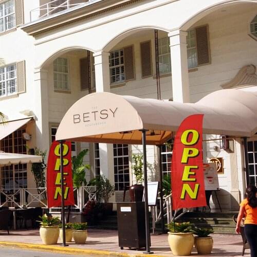 OPEN Feather Flag & Pole Kit,Festival Flag Commercial Advertising PromotionBeach Sign Outdoor Decoration Sports Event Display