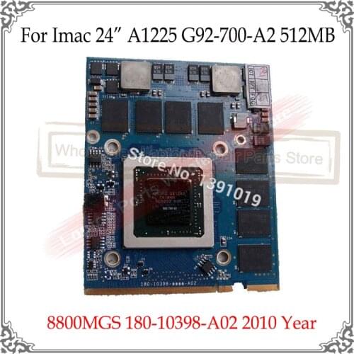 Original 8800MGS Video Card For Apple iMac 24'' A1225 G92-700-A2 512MB 2010 Graphics Card GPU 8800MGS 180-10398-A02