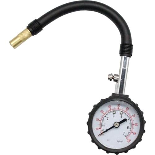 Flexible Hose Portable Accurate Precision 0-100PSI Car Auto Motor Mechanical Tire Tyre Pressure Gauge Meter