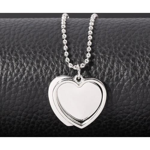 Romantic Heart 2 Heart-Shaped Necklaces Give a Woman a Gift Stainless Steel Promise Love Souvenir Jewelry Give Her The Best Gift