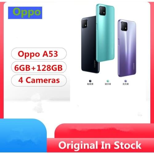 Original Oppo A53 5G Mobile Phone Dimensity 720 Android 10.0 6.5" 90HZ 6GB RAM 128GB ROM 16.0MP 33W Super Charger Fingerprint