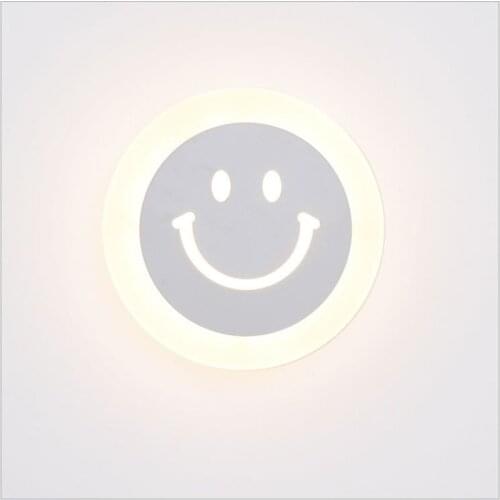 LED Ceiling Lamp Slim Acrylic Smiley Lamp AC85-265V Wall Lamp Ceiling Lamp Dual-use
