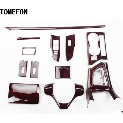 TOMEFON For Toyota Corolla 2014 2015 2016 LHD Interior Front Steering Wheel Gear Shift Window Switch Botton AC Vent Accessories