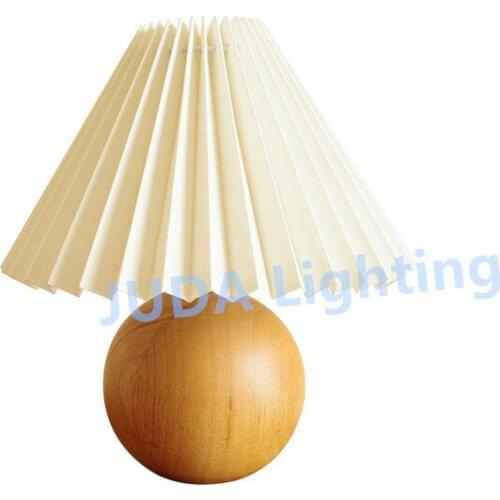 Vintage Table Lamp Desk Lamp Nightstand Night Light Solid Wood Base Lamp Desk light for Bedroom Living Room End Table Office E27