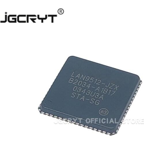 1Unids/lote New original LAN9512-JZX interface controller IC chip LAN9512 QFN-64 package