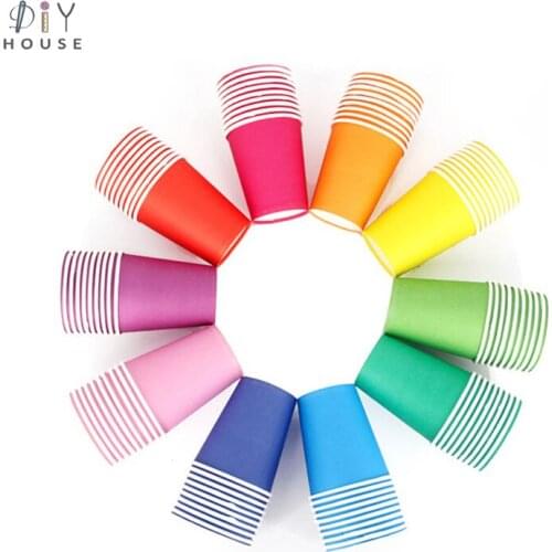 10Pcs Color Disposable Paper Cups DIY Craft Supplies Childrens Handmade Materials Kindergarten Kids Fine Arts Creative Cups