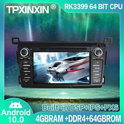 64GB Android 10 For Toyota RAV4 Rav 4 2013-2018 Car GPS Navigation Player Car Multimedia Player Head Unit Tape Recorder IPS DSP