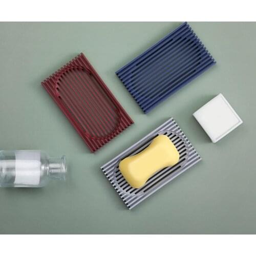 8% Hot Sales!!! Creative Portable Non-slip Double Sided Draining Bathroom Soap Storage Box Rack