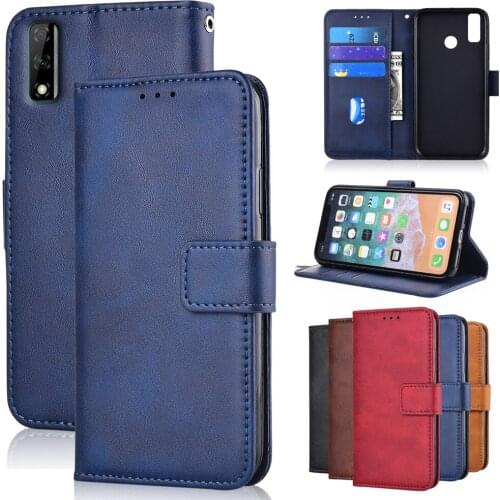 On Y5p Y8p Y7p Y6s Y8s Y9sY9 2019 Capa Phone Bag For Huawei Y3 Y5 Y6 Y7 Y9 Prime Pro Fundas Vintage Plain Wallet Case With Strap