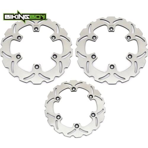 BIKINGBOY For Honda CBR 1000 F FP 93 94 95 96 97 98 99 VFR 750 F 1988 1989 Front Rear Brake Discs Rotors Disks 296mm 256mm