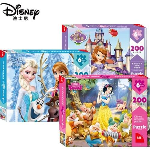 Disney Childrens Cartoon Puzzle 2020 New Puzzle Frozen 2 Mickey Winnie The Pooh 200 Pieces Early Education Puzzle Paper Puzzles