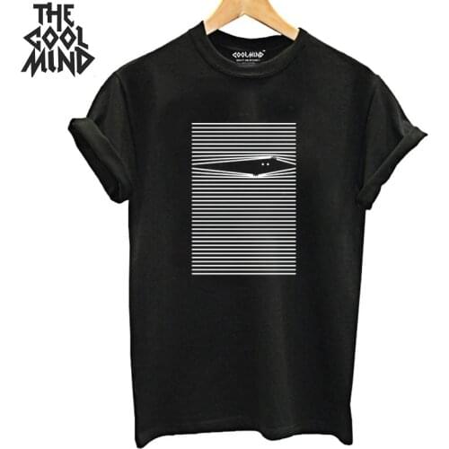 COOLMIND 100% cotton short sleeve women T shirt cool summer loose funny women tshirt o-neck t-shirt female tee shirts