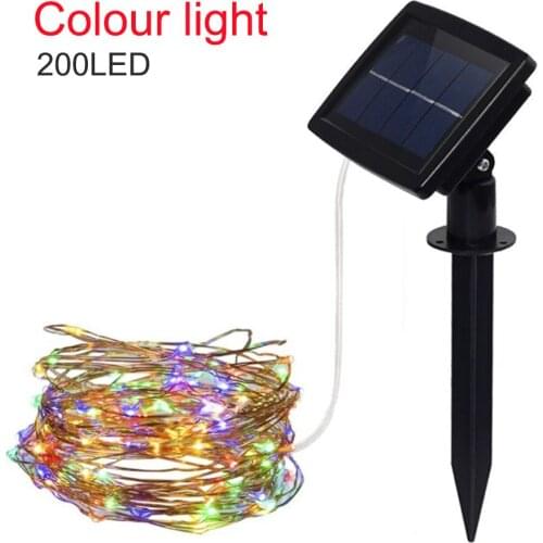 Solar Power 100LED 200LED Copper Wire String Light Garden Christmas Holiday wedding party Starry Fairy String Decor Waterproof