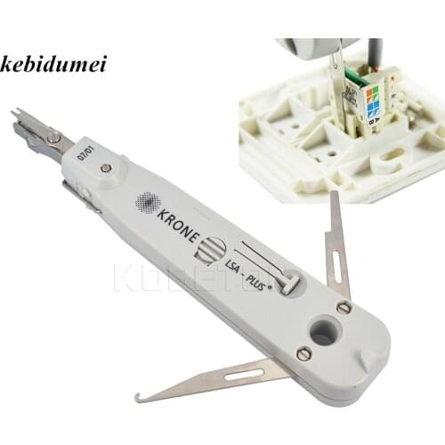Kebidumei Punch Down Tool KRONE LSA-Plus Punch Down Tool with Sensor Network Lan Punch Tool RJ11 RJ45 Cat5
