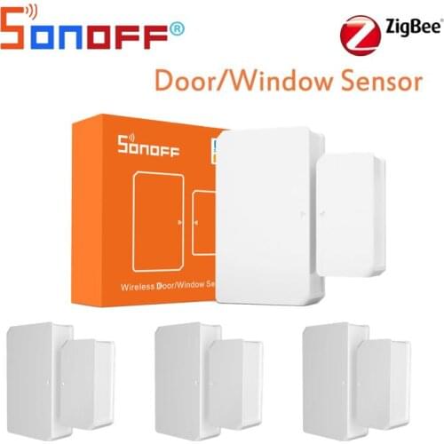 SONOFF SNZB-04 Door And Window Sensor ZigBee Door Open / Close Detect Alarms Notification Via eWeLink App Support IFTTT ZBBridge