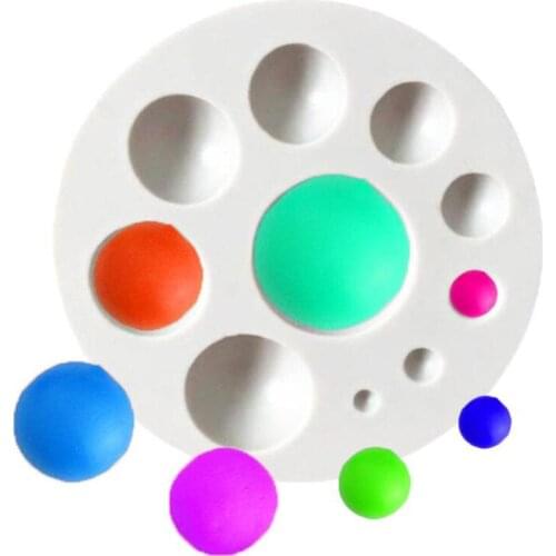 3D Round Gem Bead Silicone Mold Chocolate Candy Gumpaste Mould DIY Party Cupcake Baking Fondant Cake Decorating Tools