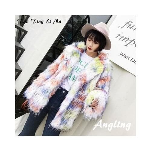 Top brand Style High-end New Fashion Women Faux Fur Coat 19C4 high quality