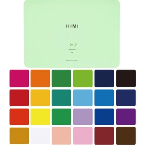 Gouache Paint Set 24 Vibrant Colors Non Toxic Paints with Portable Case Palette M17F