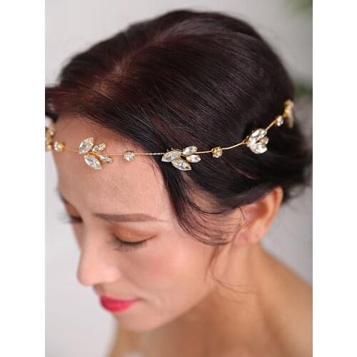 Set of Bridal Headband and earrings Vintage Hair band Noble earrings Rhinestones Handmade Headpieces tiara Wedding Hair Jewelry