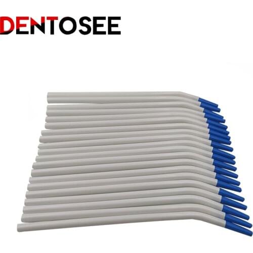 100pcs Dental Clinic Disposable Surgical Suction Tips Suction Tube Long Slim type