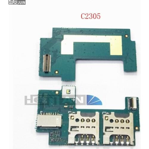 Original SIM Card Holder Slot Tray Reader Flex Cable For Sony Xperia C2305 Replacement
