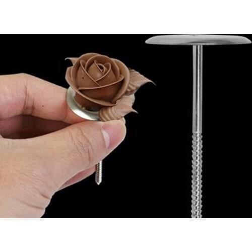 Cake Cream Nail Stands 304# Stainless Steel Cake Decorating Tools Ice Cream Flower Piping Stands S/M/B Size Baking Tools