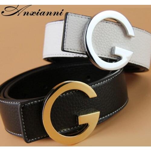 Luxury G Buckle Designer Brand High Quality Belts Men High Quality Women Genuine Real Leather Genuine G Belt