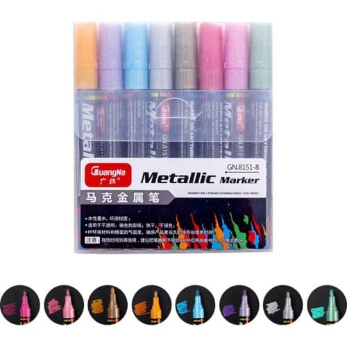 8 Colour Of Color Metal Marker Pen Paint Pen Safety And Environmental Protection DIY Design For Album Stationery Art Painting
