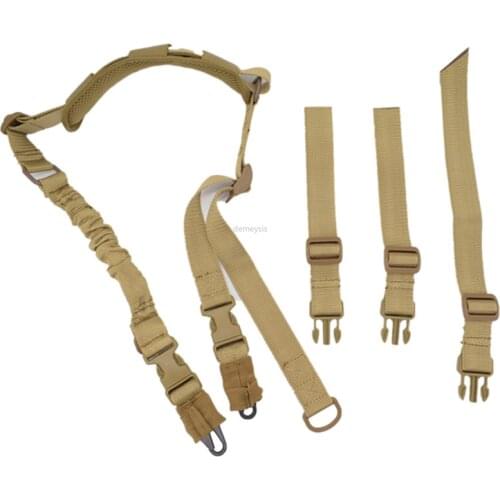Detachable Single Point 2 Point Hunting Gun Sling Adjustable Tactical Combat Rifle Sling Strap Military Shooting Gun Sling