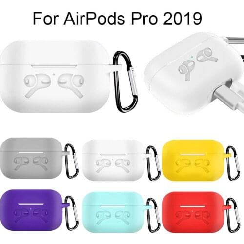 Silicone Case For Airpods Pro Case Wireless Bluetooth Earphone For Apple Airpods Pro Cover For Air Pods Pro Shell with Hook 19Nv