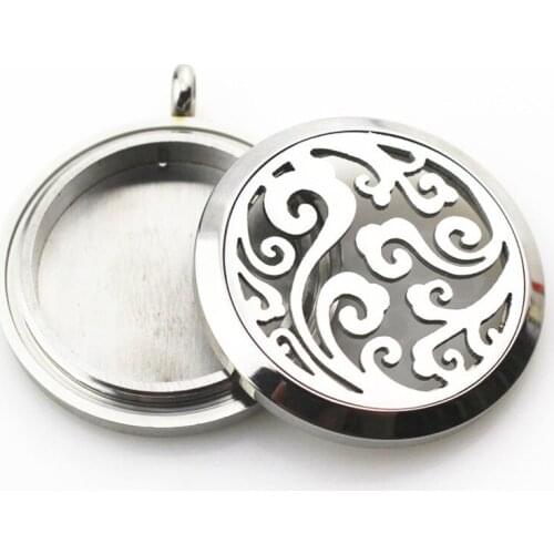 Music note Twist screw 30mm 316L Stainless Steel Perfume Locket pendant Plain Diffuser Locket Jewelry making with 10p Pads