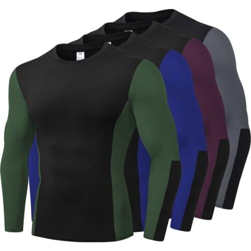 Sports Running Fitness Training Tights t-Shirt Quick-Drying Gym Shirts For Men Activewear Rashguard Basketball Exercise Shirt