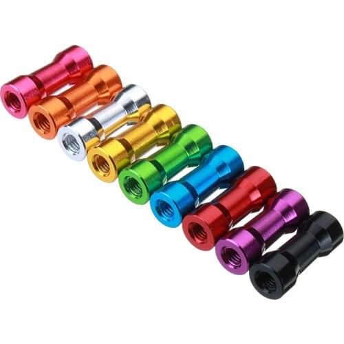 Suleve 10Pcs M3 10mm Aluminum Alloy Standoff Spacer Round Column MultiColor Smooth Surface New
