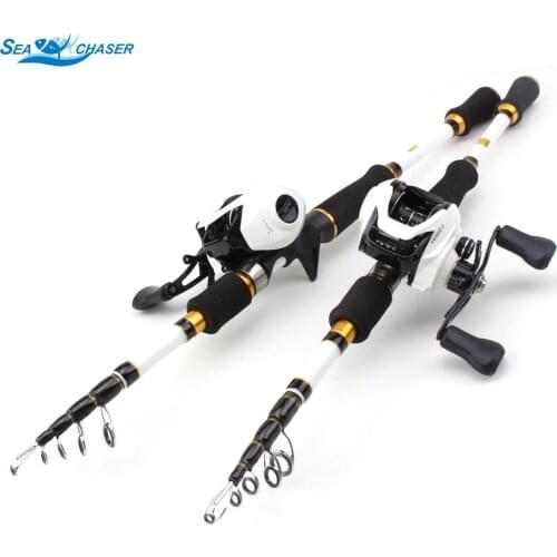 1.8m 2.1m 2.4m 2.7m Carbon Fiber Telescopic lure rod Casting fishing Rod and Casting Rods set Weight 7-28g M power