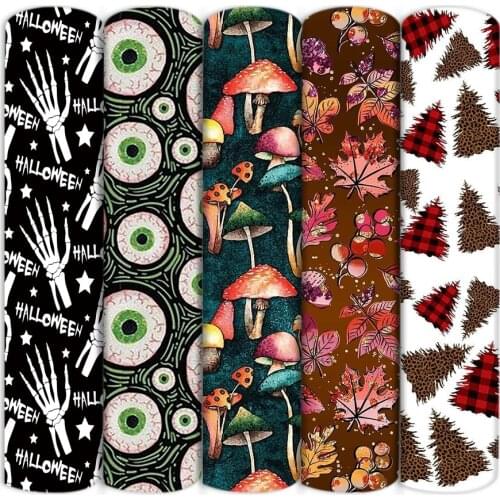 Halloween Eyes Print Polyester Cotton Fabric for Cartoon Sewing Hadnmade Material Custom Made Cloth DIY Cloth Sewing,1Yc19378