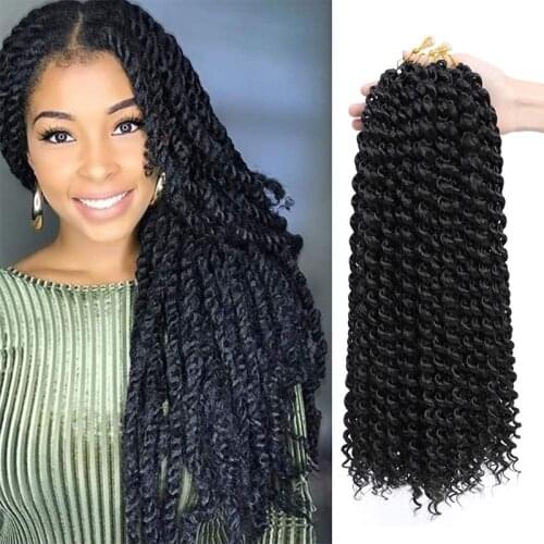 Crochet Passion Twist Hair Water Wave Synthetic Kinky Twist Ombre Braid Hair Wigs Extension Spring Twist Hair 22strands/pack