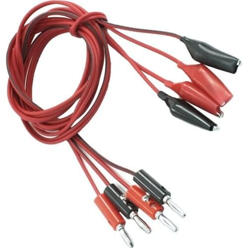 10 Pcs 3.8mm Thread 4mm Banana Plug Socket Binding Post Replacement & 2 Pair Alligator Test Lead Clip To Male Banana Plug Cord C