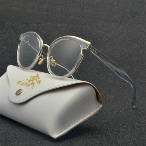 2018 Cat Retro Computer Glass Women High Quality Brand Designer Vintage Eyewear Myopia Transparent Optical Eyeglasses FML