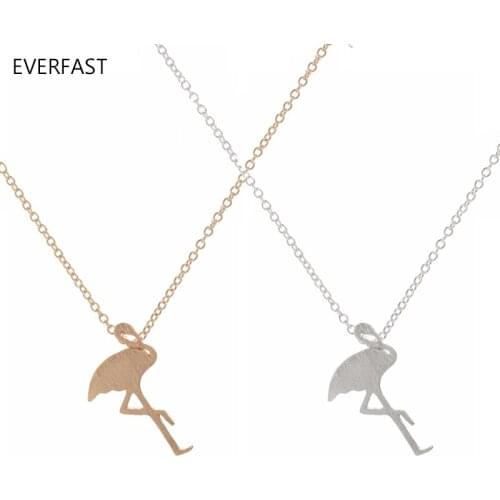 Wholesale 10pc/lot Fashion Flamingo Necklaces for Women Simple Animal Bird Jewelry Red-crowned Crane Pendant Necklace