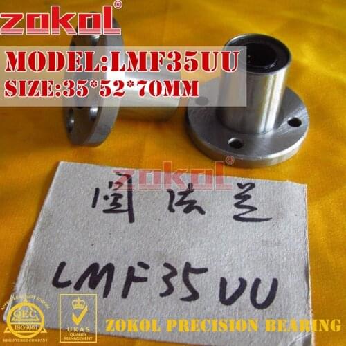 ZOKOL LMF35 UU bearing LMF35UU Round flange linear motion bearing 35*52*70mm