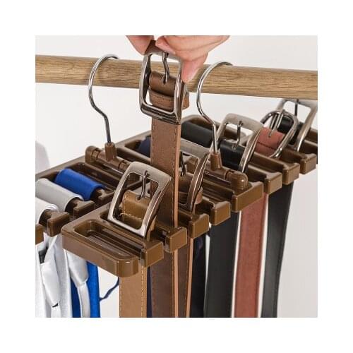 10-Hole Multi-Function Belt Storage Rack Belt Rack Hanger Rack Storage Rack Tie Belt Organizer Rotating Ties Hanger