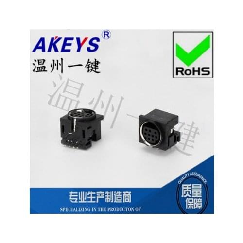 10PCS MDC-9-16 square keyboard plug DIN socket S terminal 10-pin 9-pin socket mother head