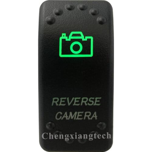 12V/24V Car Boat 3 Pins SPST ON/OFF Green & Blue Led Light Rocker Toggle Switch Reverse Camera for Carling ARB Narva 4x4