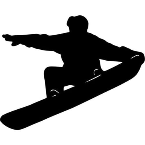 18.2*14.6CM Interesting Snowboarding Skateboarding Skating Sports Car Stickers Black/Silver C7-0154