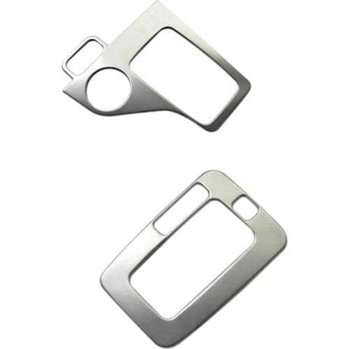 Stainless Button Gear Shift Panel Cover Trim Frame Car Accessories for Ford Ranger Everest Endeavour 2015-2021, 2PCS