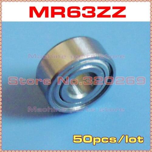 50pcs Radial Shaft Ball Bearing MR63ZZ 3*6*2.5 3x6x2.5Mm Metal Shield MR63Z